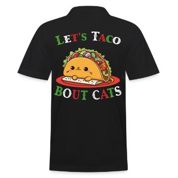 Funny Taco Cat Cinco De Mayo Fiesta - Men's Polo Shirt - black - Back - Kai (181cm)
