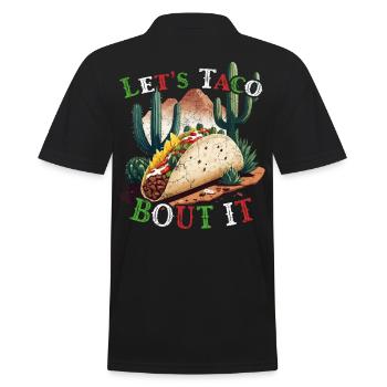 Funny Taco Saying Cinco De Mayo Mexico Fiesta - Men's Polo Shirt - black - Back - Kai (181cm)