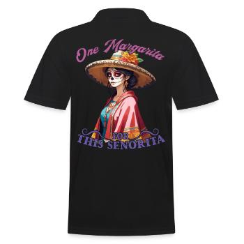 Funny Margarita Design Cinco de Mayo Lover - Men's Polo Shirt - black - Back - Kai (181cm)