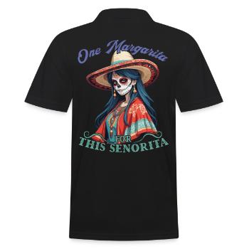 Senorita Braucht Margarita Cinco De Mayo Design - Männer Poloshirt - Schwarz - Hinten - Kai (181cm)
