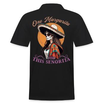 Señorita a besoin du design de Margarita Cinco de Mayo - Polo Homme - noir - Dos - Kai (181cm)