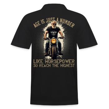 L’âge est la puissance Funny Biker Grandpa Design - Polo Homme - noir - Dos - Kai (181cm)