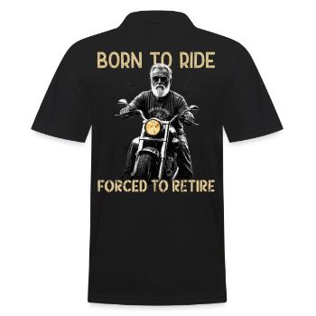 Drôle de retraité disant design de moto vintage - Polo Homme - noir - Dos - Kai (181cm)
