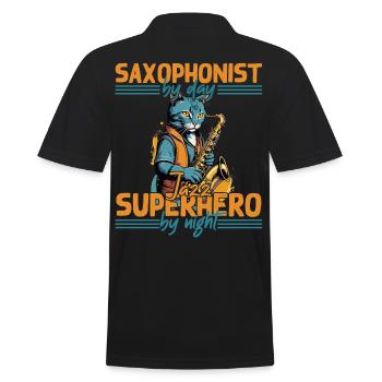 Dicton de saxophone amusant pour les fans de musique jazz - Polo Homme - noir - Dos - Kai (181cm)