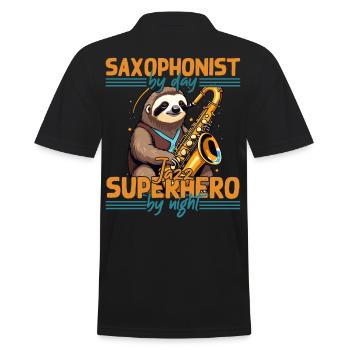 Drôle de dicton de saxophone pour les fans de jazz - Polo Homme - noir - Dos - Kai (181cm)