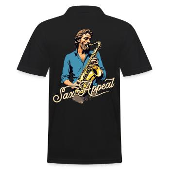 Conception de saxophone amusante pour les amateurs de musique jazz - Polo Homme - noir - Dos - Kai (181cm)