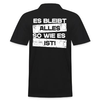 Tout reste tel quel ! Mème rétro drôle - Polo Homme - noir - Dos - Kai (181cm)