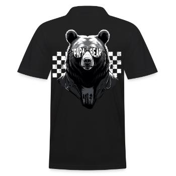 Bears Father Funny Father's Day Perfect Style - Men's Polo Shirt - black - Back - Kai (181cm)