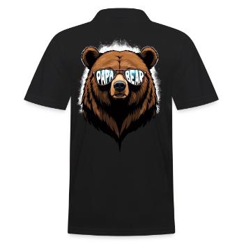 Ours Père Drôle Père Style Parfait - Polo Homme - noir - Dos - Kai (181cm)