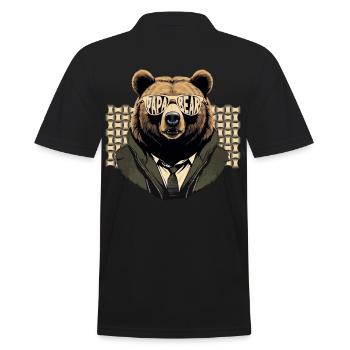 Ours Père Drôle Père Style Parfait - Polo Homme - noir - Dos - Kai (181cm)