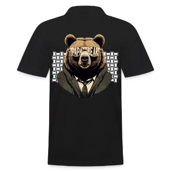 Ours Père Drôle Père Style Parfait - Polo Homme - noir - Dos - Kai (181cm)