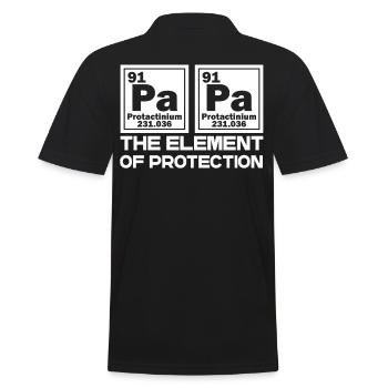 Drôle de chimiste papa chimie disant parfait - Polo Homme - noir - Dos - Kai (181cm)