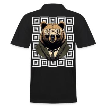 Ours Père Drôle Père Style Parfait - Polo Homme - noir - Dos - Kai (181cm)