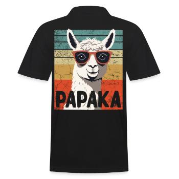 Papaka Drôle Dad Alpaga Style Parfait - Polo Homme - noir - Dos - Kai (181cm)