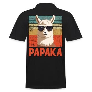 Papaka Drôle Dad Alpaga Style Parfait - Polo Homme - noir - Dos - Kai (181cm)