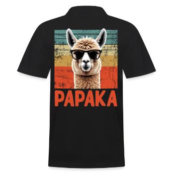 Papaka Drôle Dad Alpaga Style Parfait - Polo Homme - noir - Dos - Kai (181cm)
