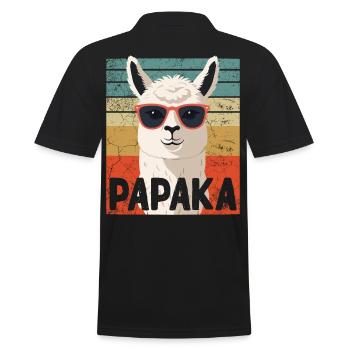 Papaka Drôle Dad Alpaga Style Parfait - Polo Homme - noir - Dos - Kai (181cm)