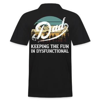 Humorvoller Vatertag Spruch Perfekter Style - Männer Poloshirt - Schwarz - Hinten - Kai (181cm)