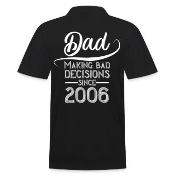 Papas Schlechte Entscheidung 2006 Perfekter Style - Männer Poloshirt - Schwarz - Hinten - Kai (181cm)