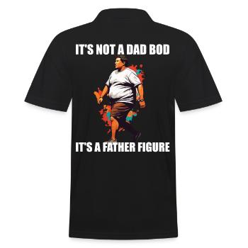 Humorous Father Saying Perfect Style - Men's Polo Shirt - black - Back - Kai (181cm)