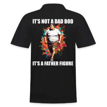 Humorous Father Saying Perfect Style - Men's Polo Shirt - black - Back - Kai (181cm)