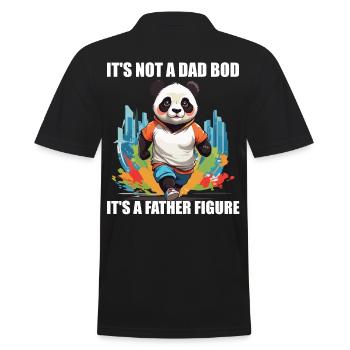 Funny Father Perfect Father's Day Design Style - Men's Polo Shirt - black - Back - Kai (181cm)