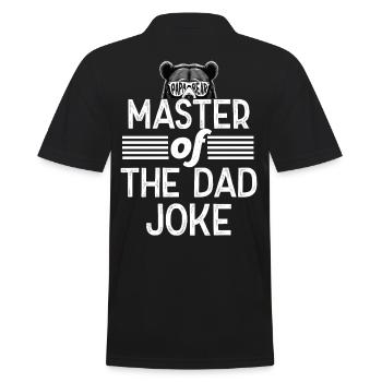 Dad Joke Master Funny Dad Perfect Style - Men's Polo Shirt - black - Back - Kai (181cm)