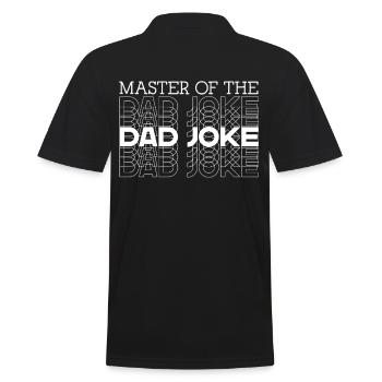 Dad Joke Master Funny Dad Perfect Style - Men's Polo Shirt - black - Back - Kai (181cm)