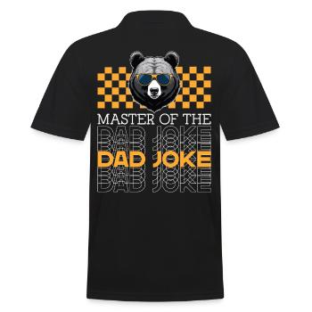 Blagues Maître Drôle Papa Style Parfait - Polo Homme - noir - Dos - Kai (181cm)