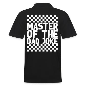 Blagues Maître Drôle Papa Style Parfait - Polo Homme - noir - Dos - Kai (181cm)