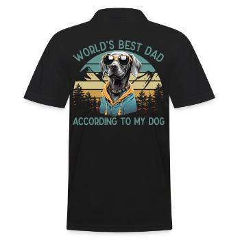 Meilleur chien du monde papa braque de Weimar Funny Dogs - Polo Homme - noir - Dos - Kai (181cm)