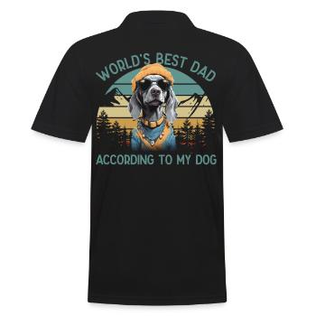 Meilleur chien papa au monde Amoureux des chiens de Weimar - Polo Homme - noir - Dos - Kai (181cm)