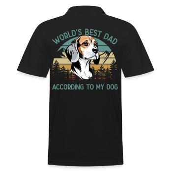 World Best Dog Dad Beagle Funny - Men's Polo Shirt - black - Back - Kai (181cm)