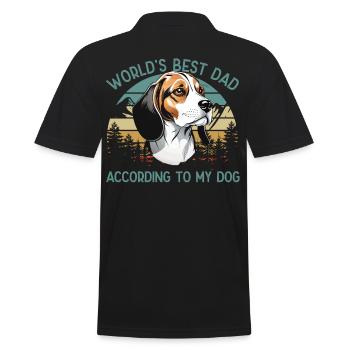World Best Dog Dad Beagle Funny Dogs Love - Men's Polo Shirt - black - Back - Kai (181cm)