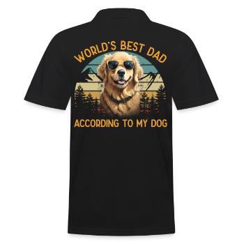 Welt Bester Hundepapa Golden Retriever Lustige - Männer Poloshirt - Schwarz - Hinten - Kai (181cm)