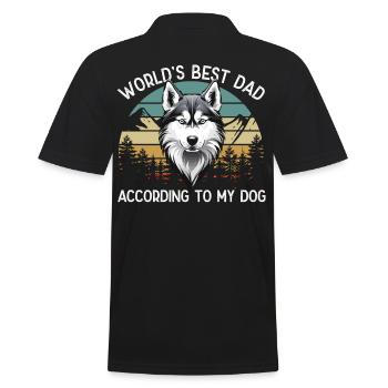 Welt Bester Hundepapa Siberian Husky Lustige - Männer Poloshirt - Schwarz - Hinten - Kai (181cm)