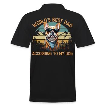 Welt Bester Hundepapa Französische Bulldogge Liebe - Männer Poloshirt - Schwarz - Hinten - Kai (181cm)