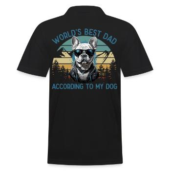 Welt Bester Hundepapa Französische Bulldogge - Männer Poloshirt - Schwarz - Hinten - Kai (181cm)
