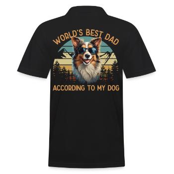 Welt Bester Hundepapa Australian Shepherd Design - Männer Poloshirt - Schwarz - Hinten - Kai (181cm)