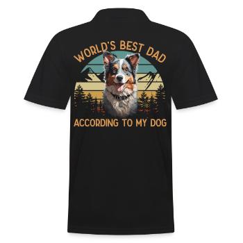 Meilleur chien du monde papa berger australien Love - Polo Homme - noir - Dos - Kai (181cm)