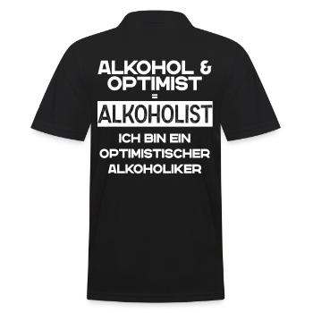 Optimiste avec de l’alcool drôle de fête à Majorque - Polo Homme - noir - Dos - Kai (181cm)