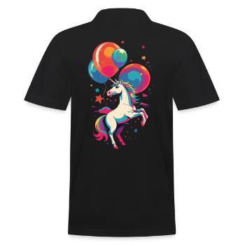 Licornes drôles Licorne mignonne couleurs vives - Polo Homme - noir - Dos - Kai (181cm)