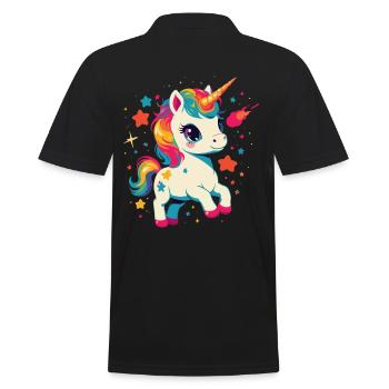 Fille Licorne d’anniversaire unique - Polo Homme - noir - Dos - Kai (181cm)
