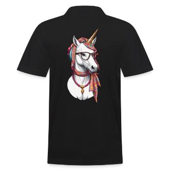 Maman Licorne Drôle Licornes Maman aimante - Polo Homme - noir - Dos - Kai (181cm)