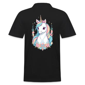 Licornes drôles Couleurs pastel - Polo Homme - noir - Dos - Kai (181cm)