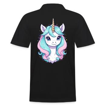 Couleurs pastel Licornes drôles pour Licorne - Polo Homme - noir - Dos - Kai (181cm)