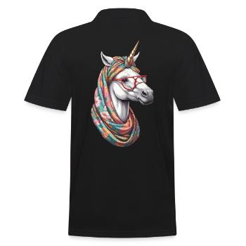 Maman Licorne Drôle Licornes Maman aimante - Polo Homme - noir - Dos - Kai (181cm)