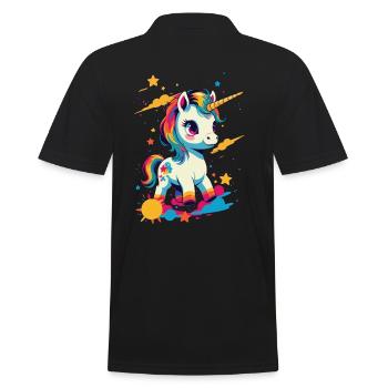 Licorne Amant Design Drôle Licornes Mignon - Polo Homme - noir - Dos - Kai (181cm)