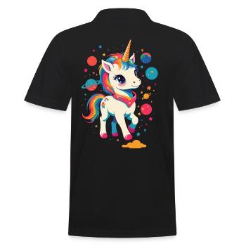 Licornes drôles Jolie fille licorne - Polo Homme - noir - Dos - Kai (181cm)