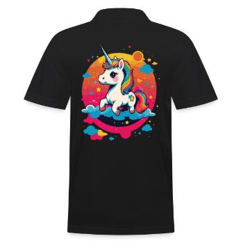 Licornes drôles Jolie fille licorne - Polo Homme - noir - Dos - Kai (181cm)